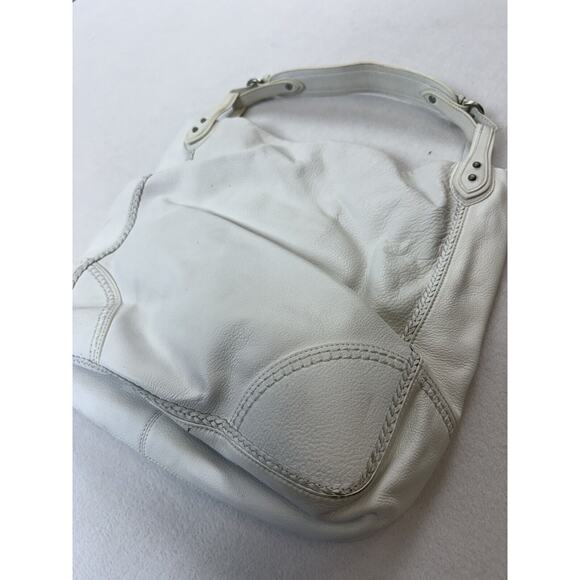 Sigrid Olsen 100% Leather Boho‎ Purse White Hobo Shoulder - Picture 3 of 11
